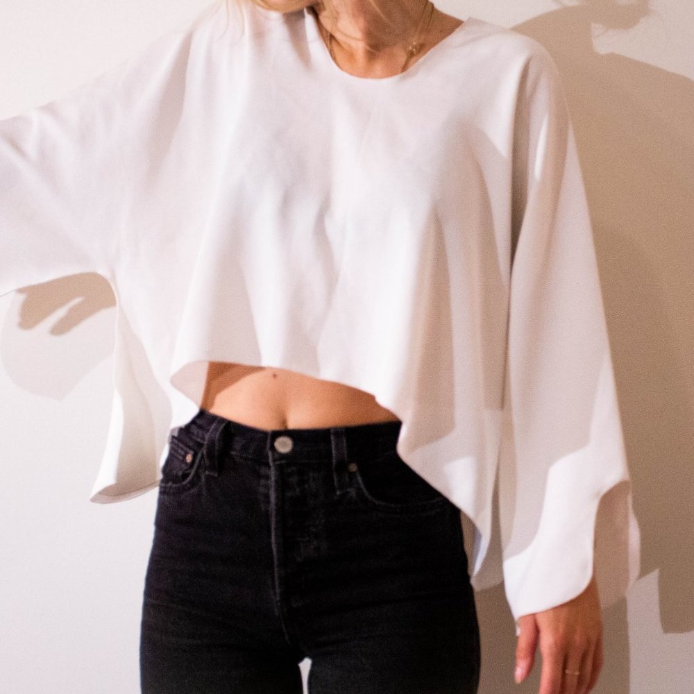 Bell sleeve crop top